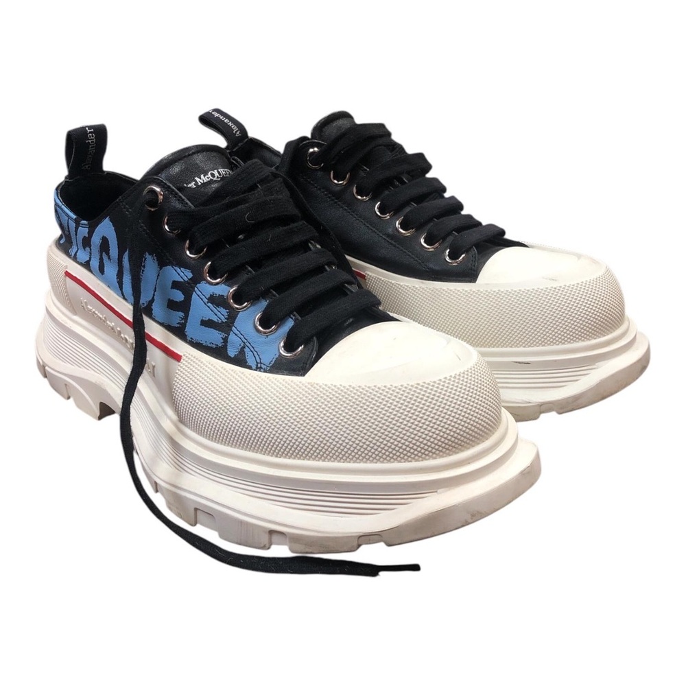Alexander McQueen Black and White Platform Sneakers
